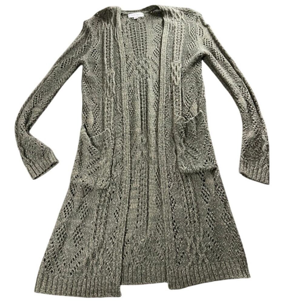 Knox Rose Green Long Sweater Size Small With Pockets
